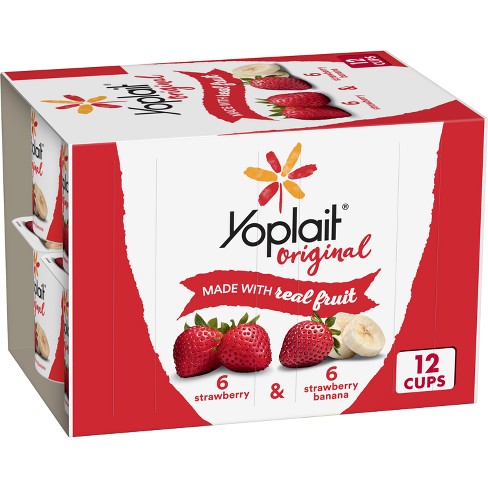 Yoplait Original Strawberry Banana Low Fat Yogurt - 72oz/12ct - image 1 of 4