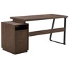 PAGED Computer Desk Modern Rotating Executive Desk with Open Storage Shelves for Office and Study - 2 of 4