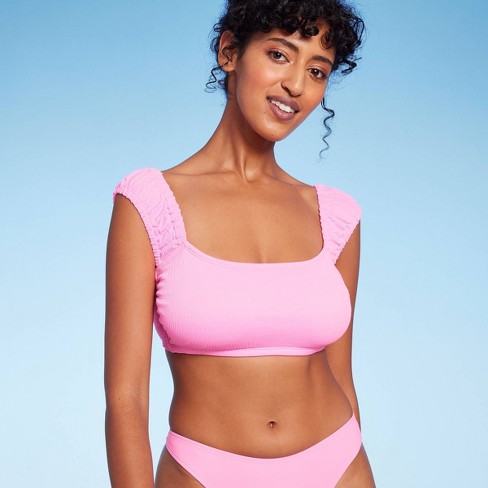 Buy DAGİ Pink Bikini Top, Checked, Underwire Bra, Removable Padding,  Beachwear for Women Online