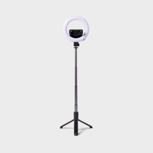 Tripod Selfie Stick With Led Ring Light - Heyday™ Black : Target