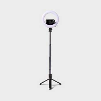 Tripod Selfie Stick with LED Ring Light -  heyday™ Black