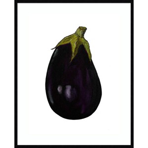 33" x 41" Purple Aubergine by Sarah Thompsonengels Wood Framed Wall Art Print - Amanti Art: Giclee, Modern Decor, Vertical Lithograph - 1 of 4