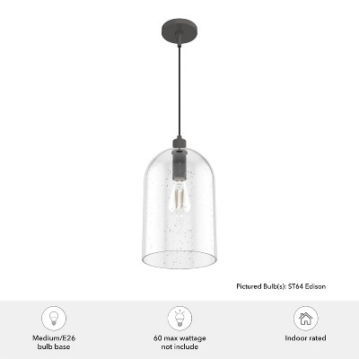 Noble Bronze Seeded Glass LED Pendant Light
