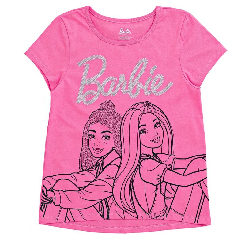 Barbie Girls 3 Pack T-Shirts Little Kid to Big Kid, 3 of 8