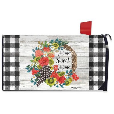 Briarwood Lane Geranium Wreath Summer Magnetic Mailbox Cover Inspirational Standard