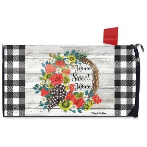 Briarwood Lane Geranium Wreath Summer Magnetic Mailbox Cover Inspirational Standard - 1 of 3