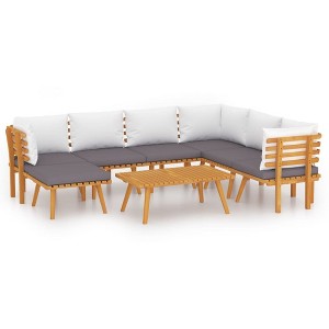 vidaXL Patio Lounge Set Sectional Sofa Set with Cushions Solid Wood Acacia - 1 of 4
