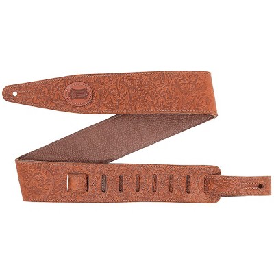 Levy's 2.5" Florentine Leather Guitar Strap Brown