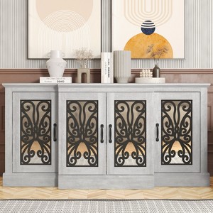 Galano Calidia Wood 60.4 in. 4 Door Wide Accent Sideboard with Adjustable Shelves - 1 of 4