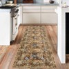 Vintage Oriental Rhombus Printed Rug- Retro Distressed Tone ,Low-Pile,Washable,Non-Slip,Rugs for Living Room,Bedroom, Kitchen - 3 of 4
