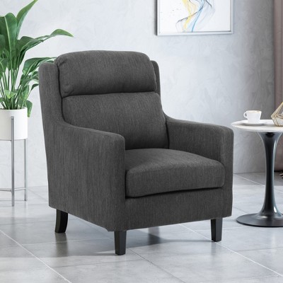 28.25'' Upholstered Club Chair with Waterfall Back, Tapered Legs, Rubberwood Legs and Plush Seating