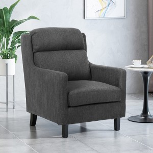 28.25'' Upholstered Club Chair with Waterfall Back, Tapered Legs, Rubberwood Legs and Plush Seating - 1 of 4