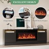 75" Modern TV Stand with Storage - Entertainment Center Compatible with 36" Electric Fireplaces - 2 of 4