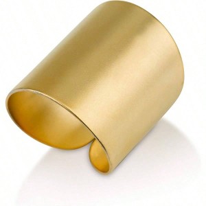Modern Gold Rings for Women and Girls, Adjustable Wide Cuff Open Ring - 1 of 4