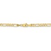 Black Bow Jewelry 4mm, 10k Yellow Gold, Concave Figaro Chain Necklace - 4 of 4