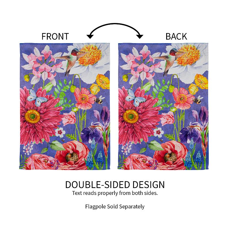 Evergreen English Garden Florals Garden Suede Flag 12.5 x 18 Inches Indoor Outdoor Decor, 4 of 8