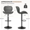 Sapphtopaz 2PCS Modern Swivel Bar Stools with PU Upholstered Adjustable Height 22.2"-31" Barstools with Back Counter Stool for Kitchen Island - 3 of 4