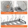 LunaLulinlk Expandable Pan Organizer, 12 Adjustable Shelves, Multifunctional Lid Organizer for Kitchen Cabinets, Gray - 4 of 4