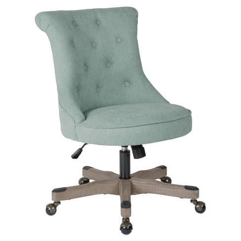 Tufted desk chair online with arms