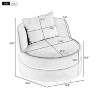 CAVINAS 360 Degree Swivel Accent Chair with Pillow, Velvet Upholstered Lounge Chair with Stainless Steel Base - 4 of 4
