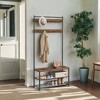 Coat Rack, Hall Tree with Shoe Storage Bench, Entryway Bench with Shoe Storage, 3-in-1, Steel Frame, for Entryway - 2 of 4
