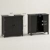 Bathroom Vanity Cabinet, Under Sink Bathroom Cabinet with 2 Doors and Adjustable Shelf - 3 of 4