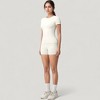 Anna-Kaci Active Women's Fitted Short Sleeve Top and High Waist Shorts 2-Piece Active Set - 4 of 4