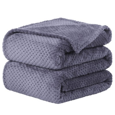PiccoCasa Soft Warm Flannel Fleece Fuzzy Plush Lightweight Microfiber Bed Blanket