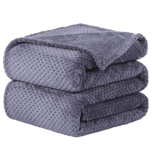 Piccocasa Plaid Flannel Fleece Buffalo Soft Plush Blankets Black