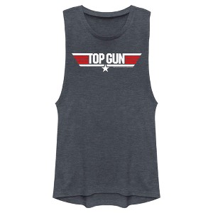 Juniors Womens Top Gun Logo Festival Muscle Tee - 1 of 4