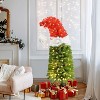 LuxenHome 5Ft Pre-Lit Artificial Tree with Santa Hat Treetop Multicolored - 3 of 4