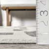 Nuloom Nicola Bars Geometric 5x8 Indoor/Outdoor Area Rug for Living Room Patio Deck Front Porch Kitchen, Grey/Ivory - 3 of 4