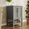 Flash Furniture Vega Bathroom Vanity with Sink Combo, Storage Cabinet with Soft Close Doors and Open Shelf, Carrara Marble Finish Countertop - 4 of 4