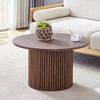 Vynxaria 27.5 inches modern circular coffee table - 3 of 4