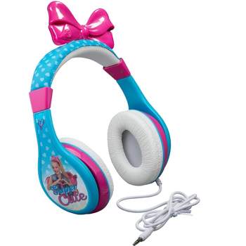eKids JoJo Siwa Wired Headphones for Kids, Over Ear Headphones for School, Home, or Travel  - Blue (JJ-140.FXV8)