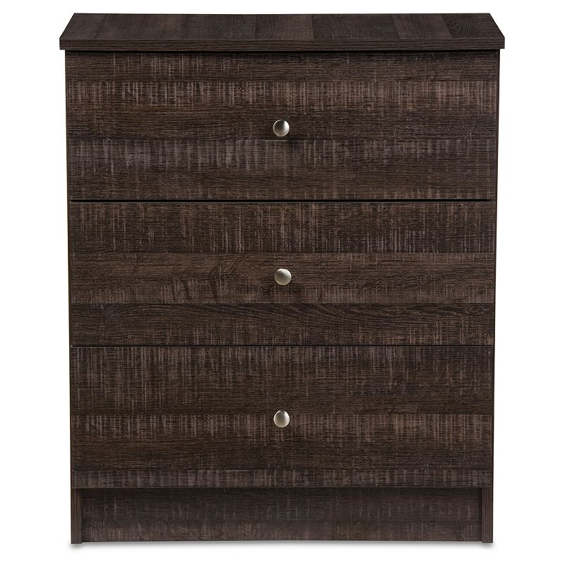 Deacon Modern and Contemporary Wood 3 Drawer Storage Chest Espresso Brown - Baxton Studio, 3 of 8