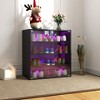 Okak Shoe Cabinet with Three Glass Doors, Shoe Storage with Metal Handle, Shoe Cabinet Storage for Entryway, Living Room - 2 of 4