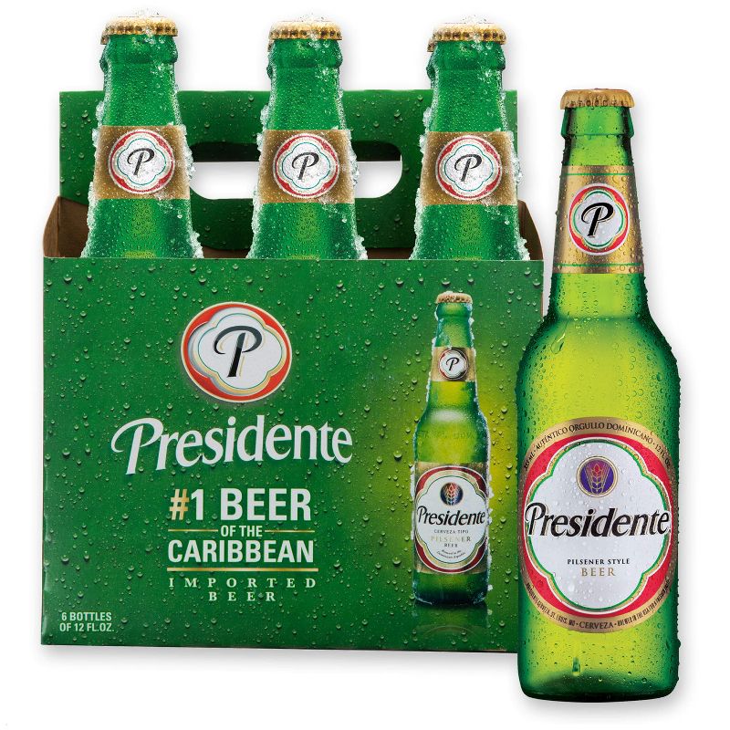 Presidente Pilsner Style Beer - 6pk/12 fl oz Bottles, 1 of 4