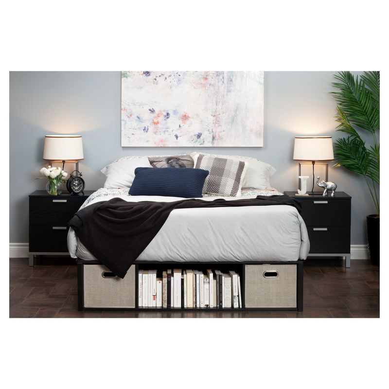 Flexible Storage Bed with Baskets Black Oak - South Shore, 4 of 9