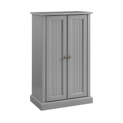 Seaside Freestanding Accent Cabinet with Adjustable Shelving in Distressed Gray