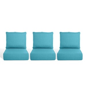 Buenhomino 24"x22" Outdoor Deep Seat Cushion Set, 6-inch Thicked Waterproof Patio Furniture Cushions with Removable Cover,8 Colors - 1 of 4