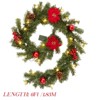6ft Pre-Lit Christmas Garland with 20 LED Lights, Pinecones, Red Berries & Poinsettias - 2 of 4