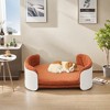 FURNIinspire Pet Beds Dog Bed Dog Couch, Indoor Pet Sofa Pet Furniture Elevated Cat Beds With Removable Mattress Cover, Brown, 33.46"*20.07"*10.23" - 4 of 4