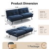 Dyonery 72" Convertible Futon Sofa Bed with 6.7" Thick Removable Cushion & Adjustable Backrest–Plush Terry Cloth Fabric Futon Couch Bed - 2 of 4
