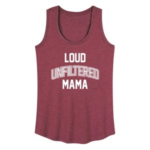 Women's - Instant Message - Loud Unfiltered Mama Graphic Racerback Tank - 1 of 4