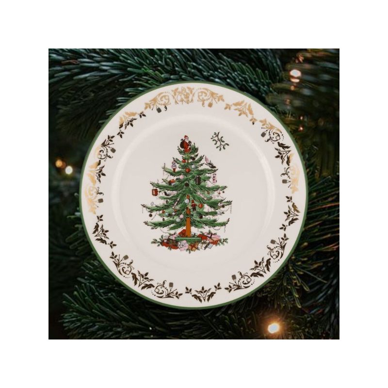 Spode Christmas Tree Gold Collection Round Platter - 12 Inch, 3 of 6