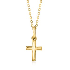 Pure Collection by Ross-Simons 14kt Yellow Gold Cross Necklace - 1 of 4