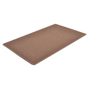 2'x3' Solid Dotted Doormat Light Brown - HomeTrax: Indoor Outdoor Floor Mat, Low Pile, Rubber Backing, Notrax - 1 of 4