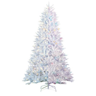 white christmas tree with led lights