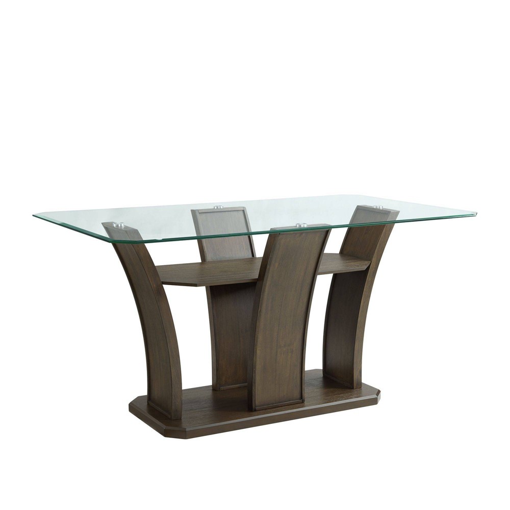 Photos - Dining Table Simms Rectangular Counter Height Table Walnut - Picket House Furnishings